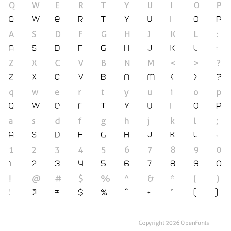 Character Map of Parvoflavin Light