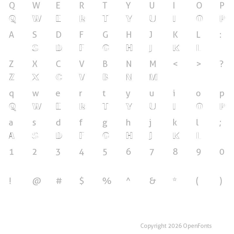 Character Map of PassionSansPDcd AccentOuter