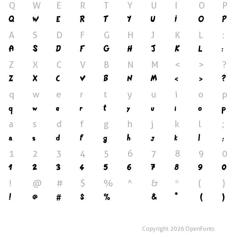 Character Map of Pat PaCool Regular