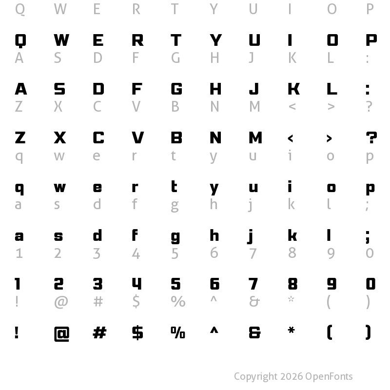 Character Map of Pattanakarn ExtraBold
