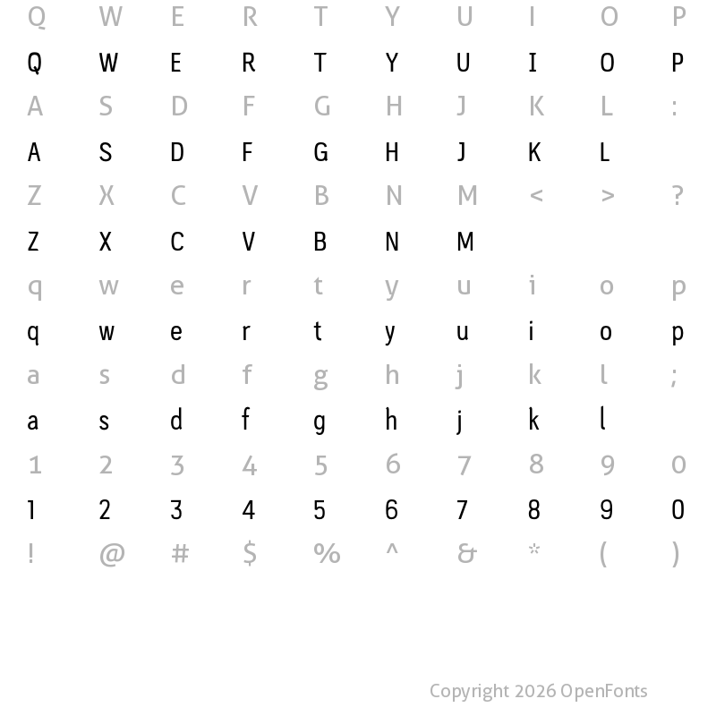 Character Map of PC-Navita-Personal-Use-Only Regular