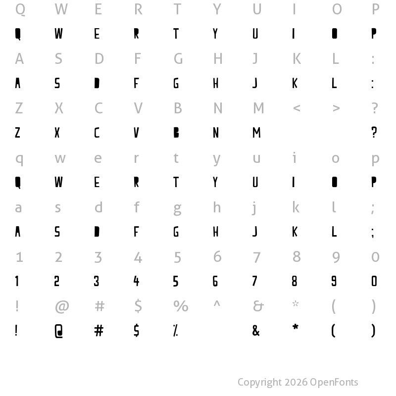 Character Map of Peach Milk Regular