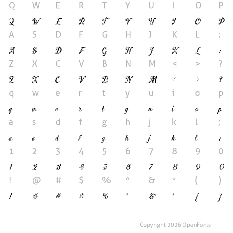 Character Map of Peacher Demo