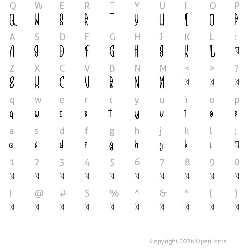 Character Map of Peanuth Demo Regular