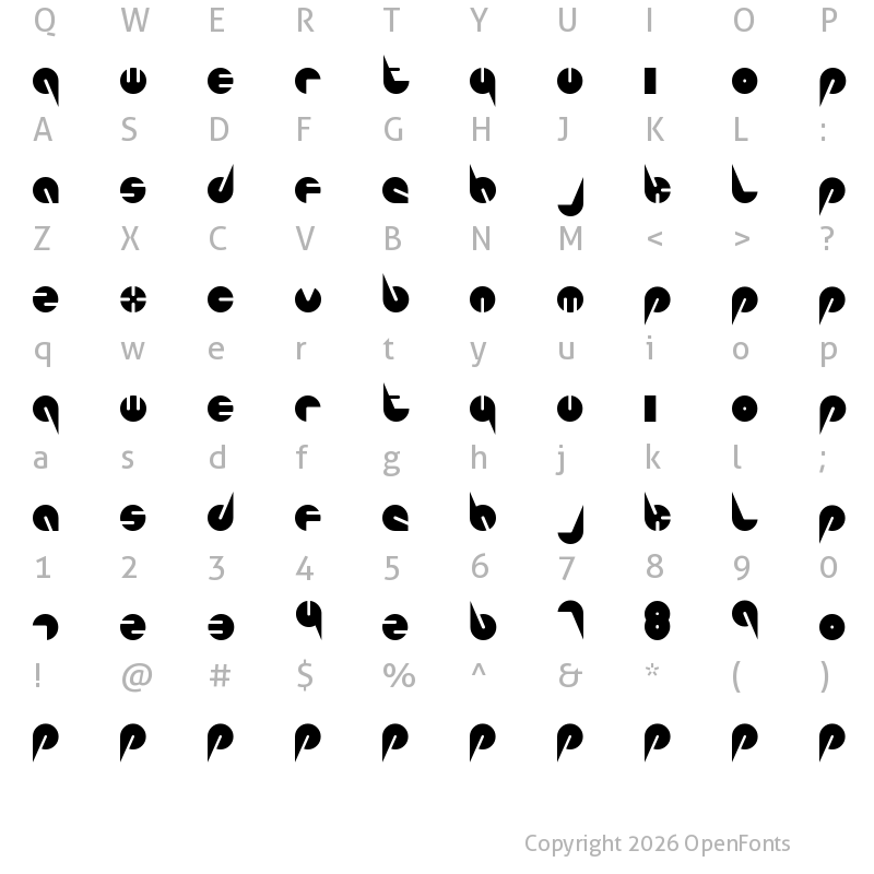 Character Map of Pepsi Perfect Regular