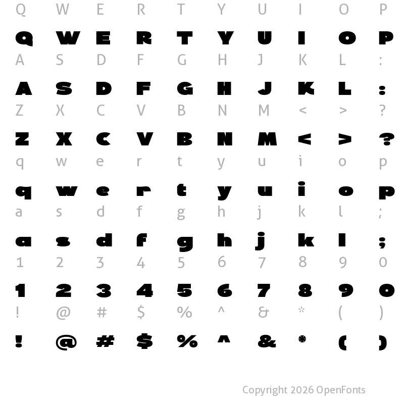 Character Map of PERFORM GENERIC Regular