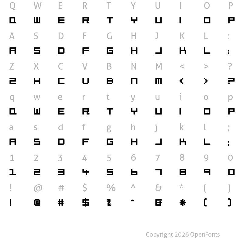 Character Map of Petitinho Regular