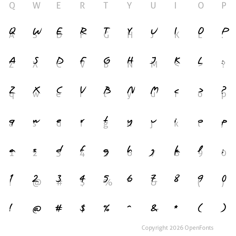 Character Map of PF Scandal Black