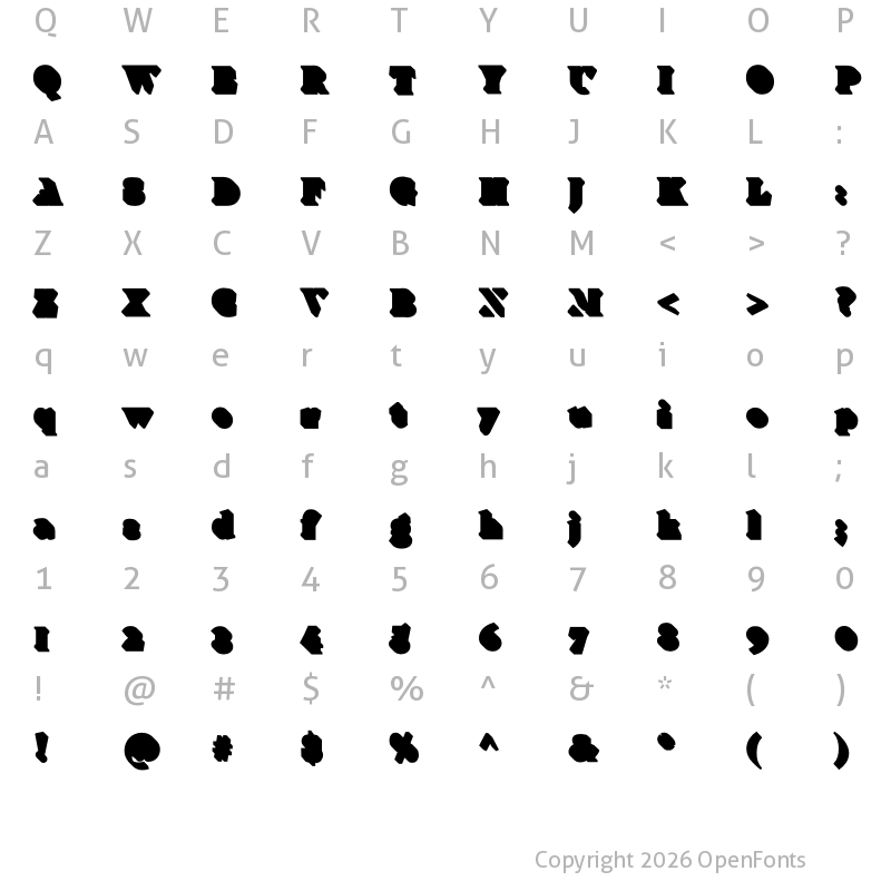 Character Map of PF Spine 3D Base