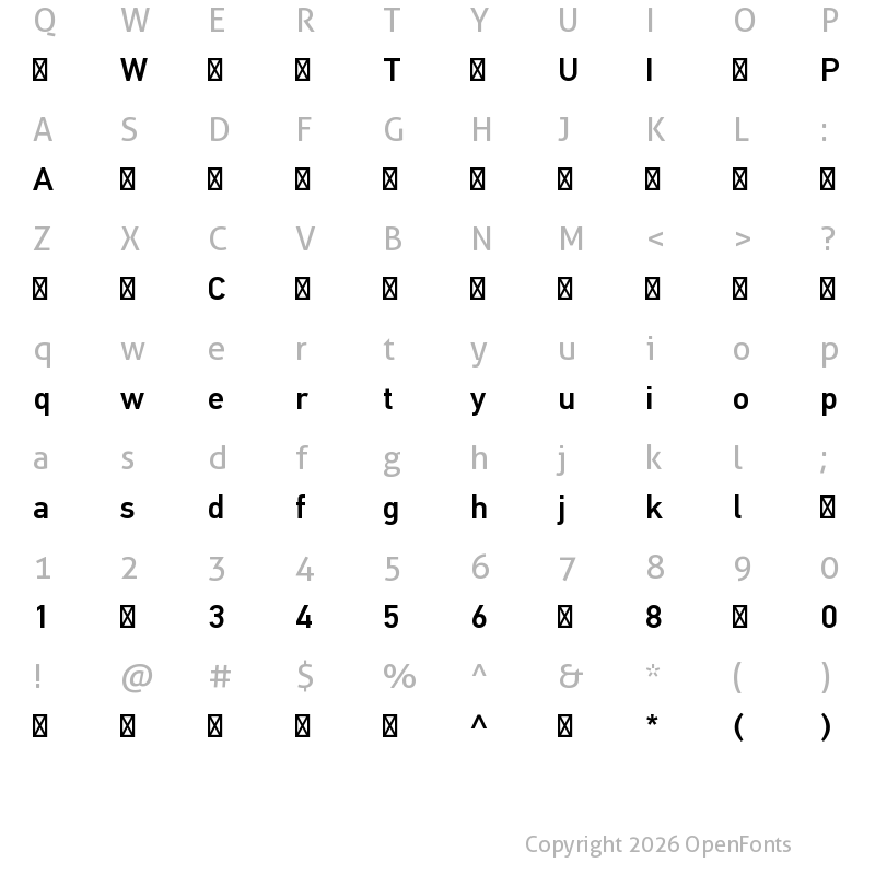 Character Map of PFDINTextPro-Medium ?