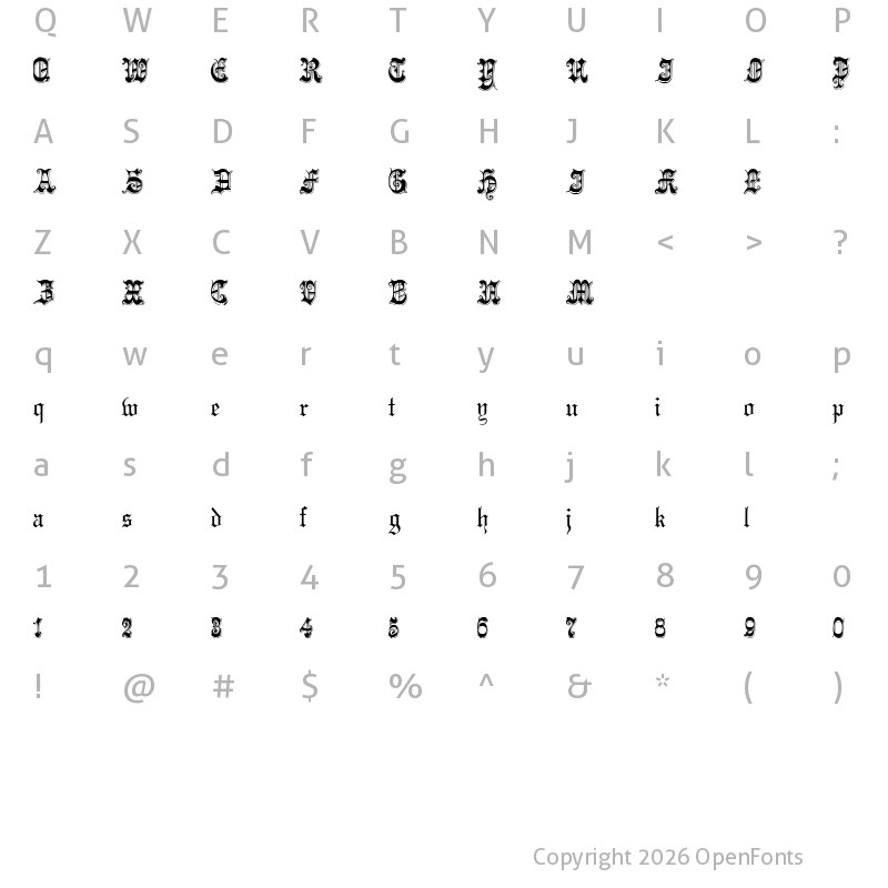 Character Map of Phantasinian Regular