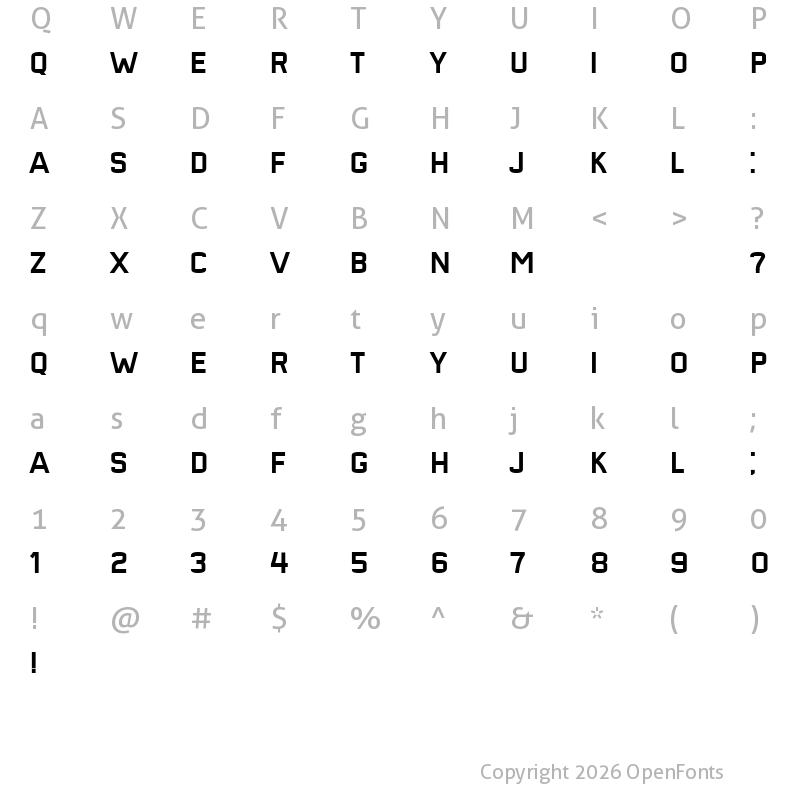 Character Map of Philanderer Regular