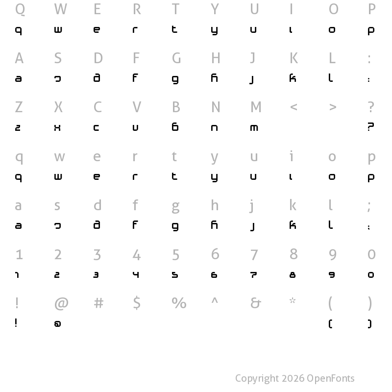Character Map of Phino Variation Regular
