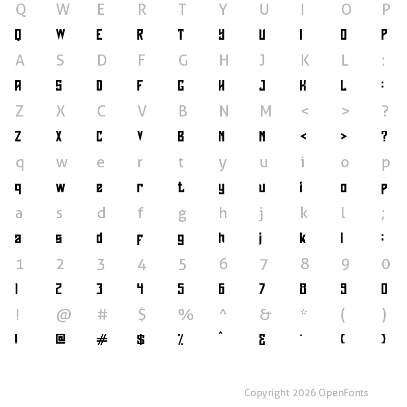 Character Map of Phoenix Gaming Regular
