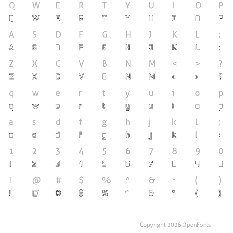 Character Map of Phola Solid Outline Clean Solid Outline Clean