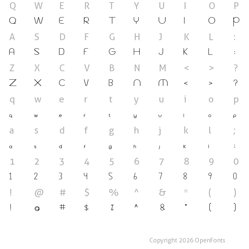 Character Map of Picanoudes Bold