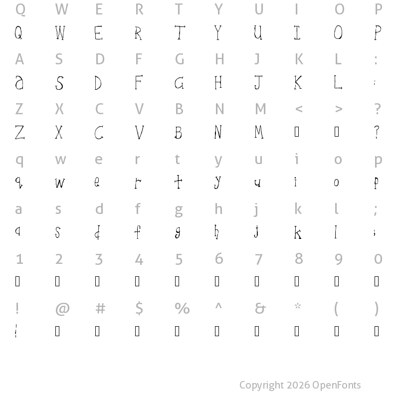 Character Map of Picnic For Two _ Cosy Regular