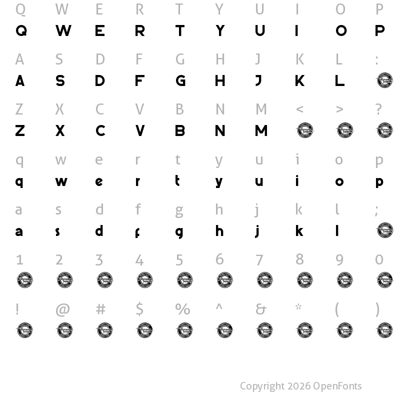 Character Map of PictorialStyleDemo Regular