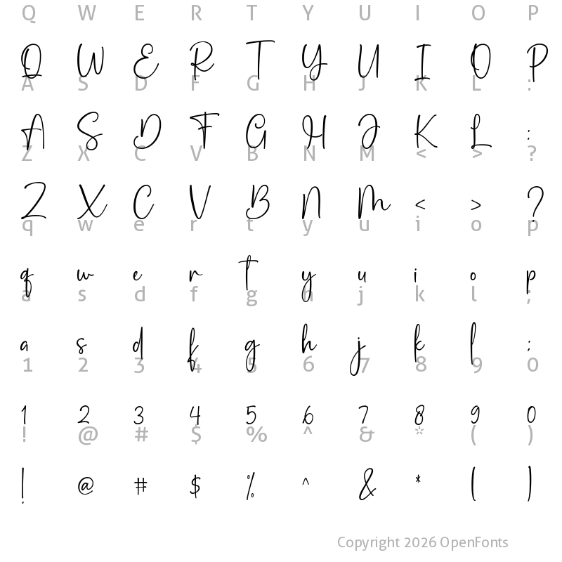 Character Map of pink pastel Regular