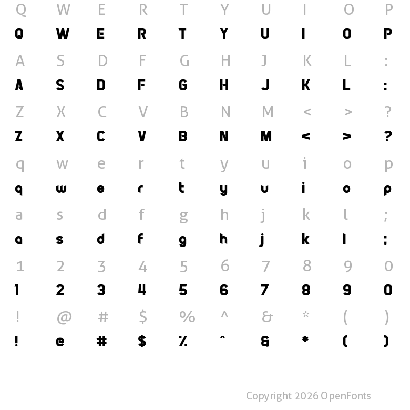 Character Map of Pirates of Cydonia Regular