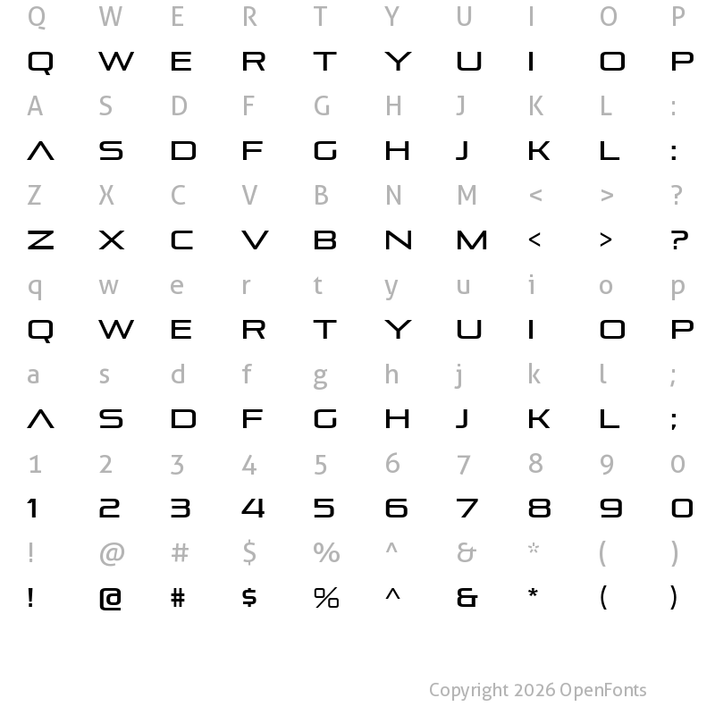 Character Map of Pirulen Regular