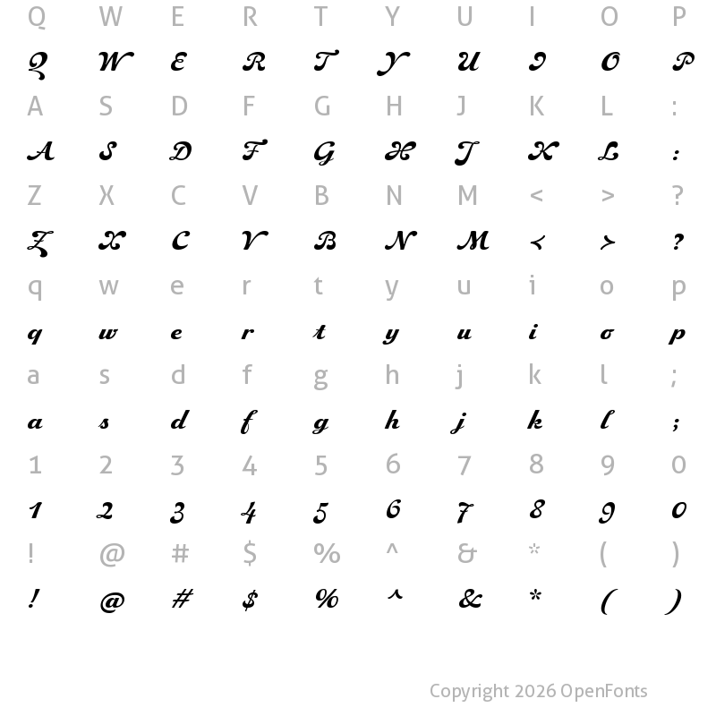 Character Map of Pivo Regular