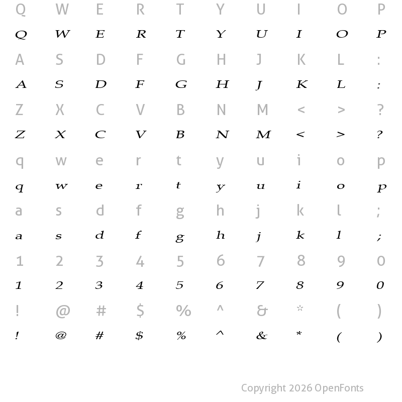 Character Map of Plain Squashed Regular