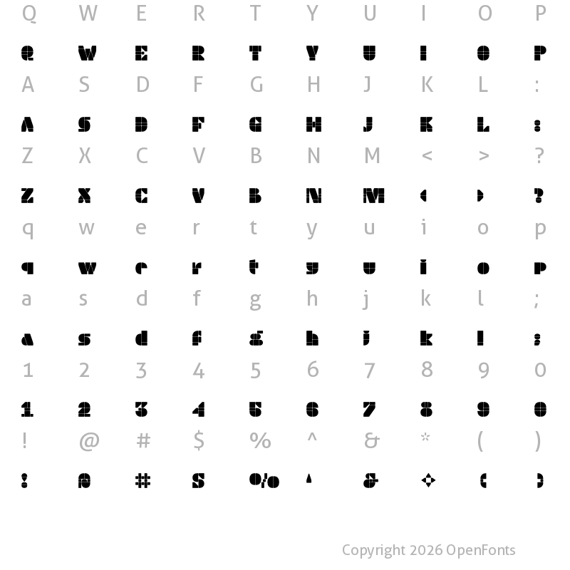 Character Map of Plakato Build Pro Regular