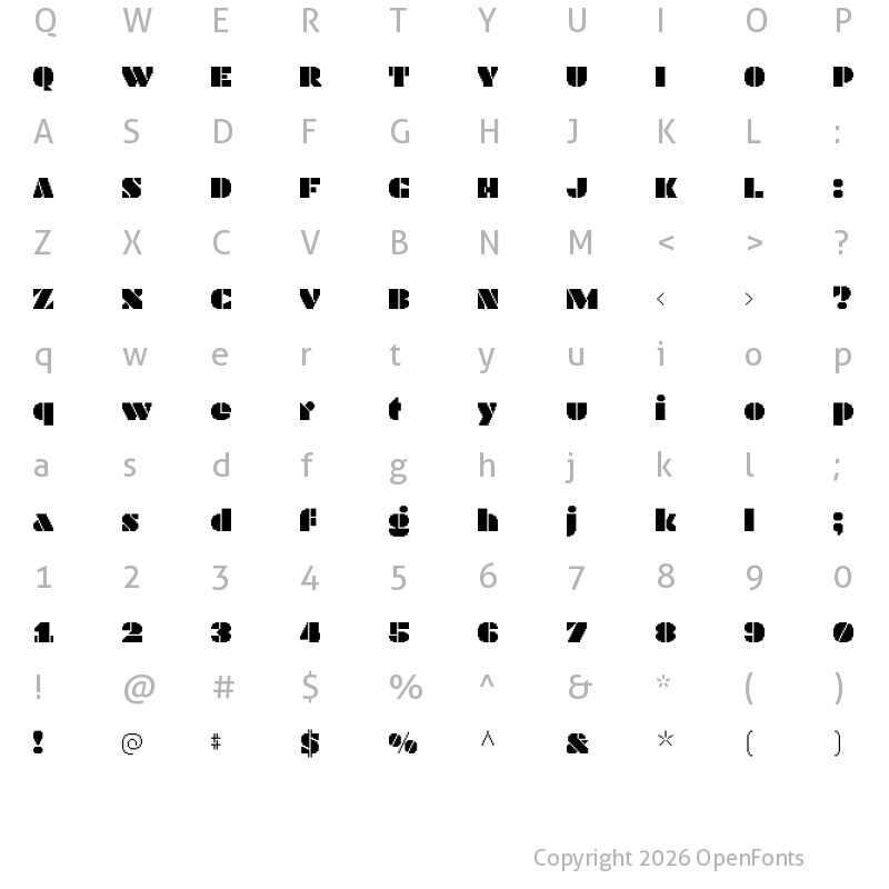Character Map of Plakato Game Pro Regular