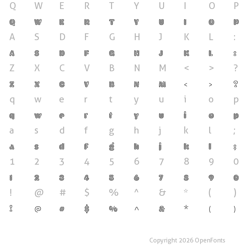 Character Map of Plakato Neon Pro Regular