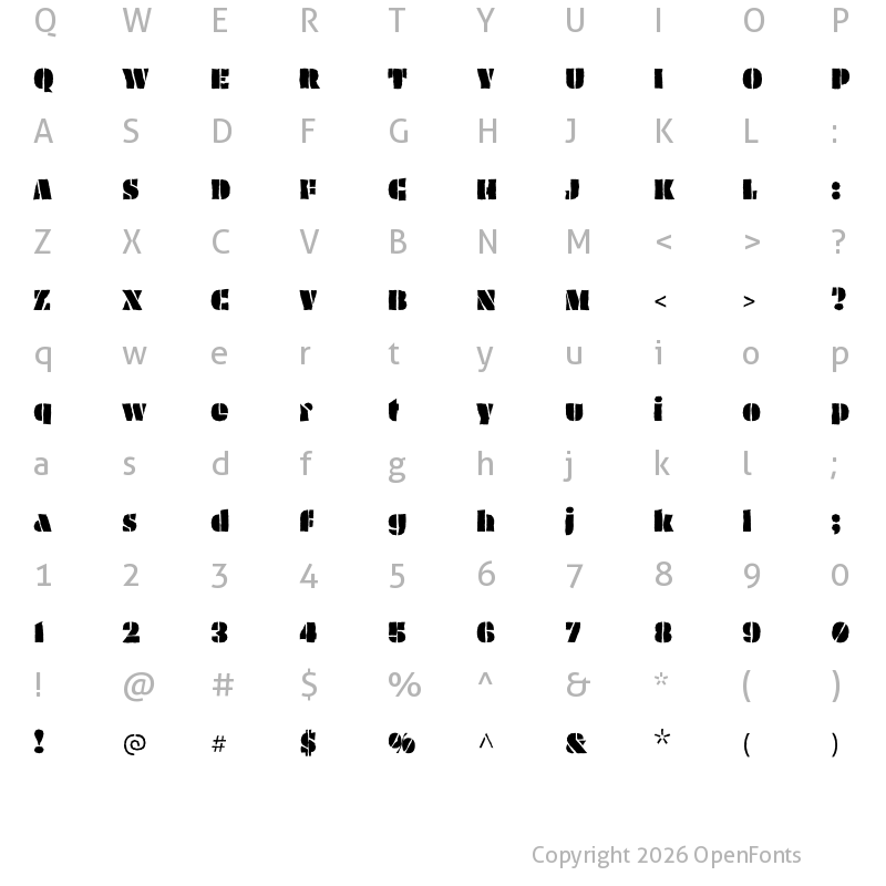 Character Map of Plakato Paper Pro Regular
