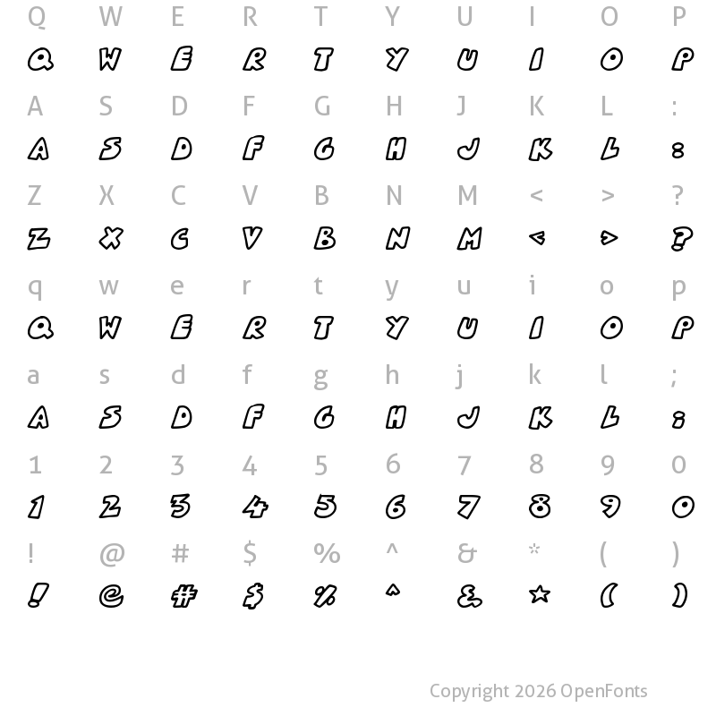 Character Map of Planetoid X Regular