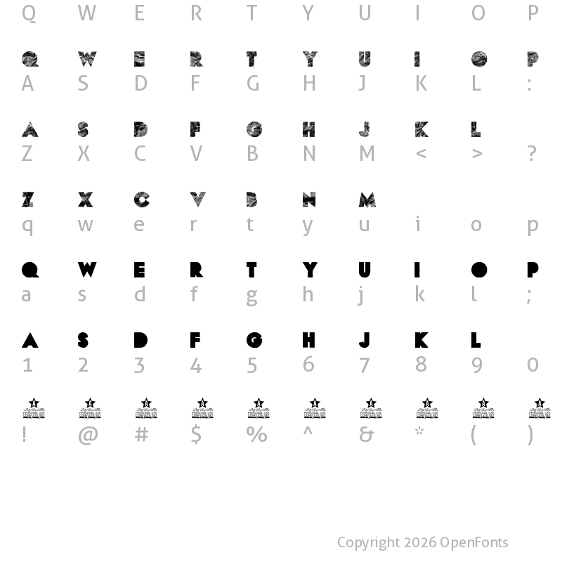 Character Map of PLASTICDOTS PERSONAL USE Regular