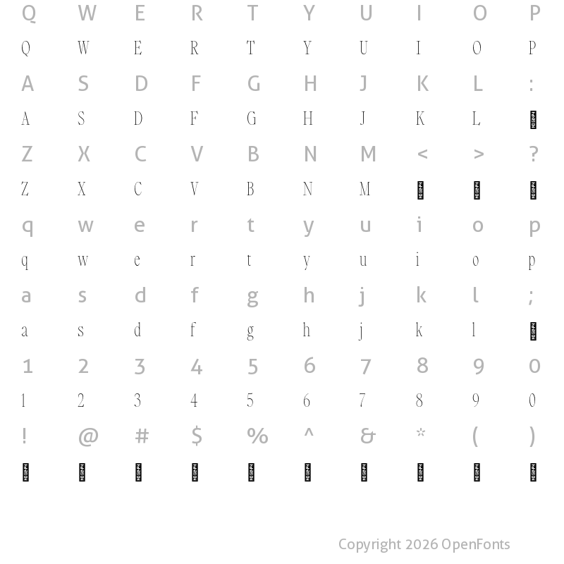 Character Map of Plateau Five Thin Trial