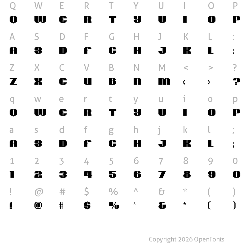 Character Map of Play Heavy
