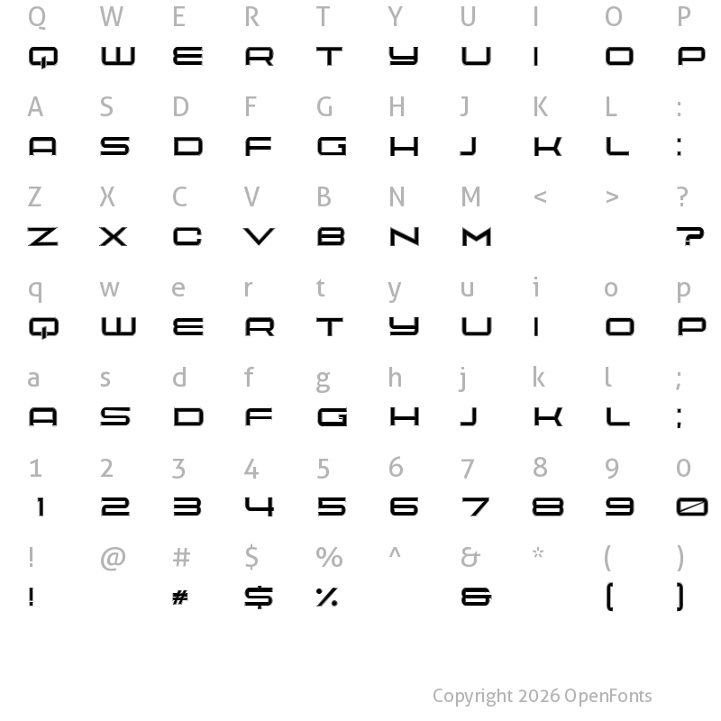 Character Map of Playa Extended College Regular