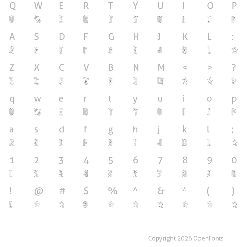 Character Map of Plexifont BV Regular