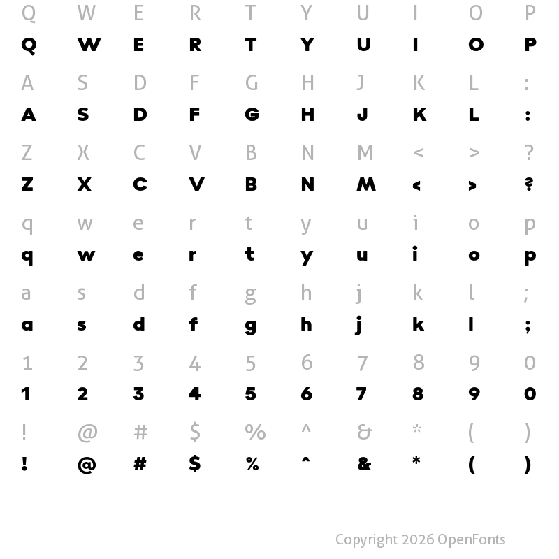 Character Map of Poligon Black