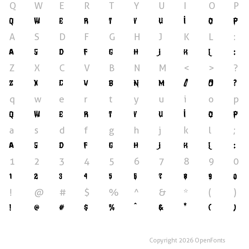 Character Map of Politoxic?mano Regular