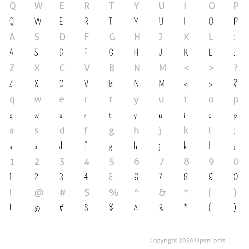 Character Map of Pompiere Regular
