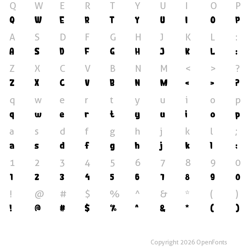Character Map of Pong-Game Regular