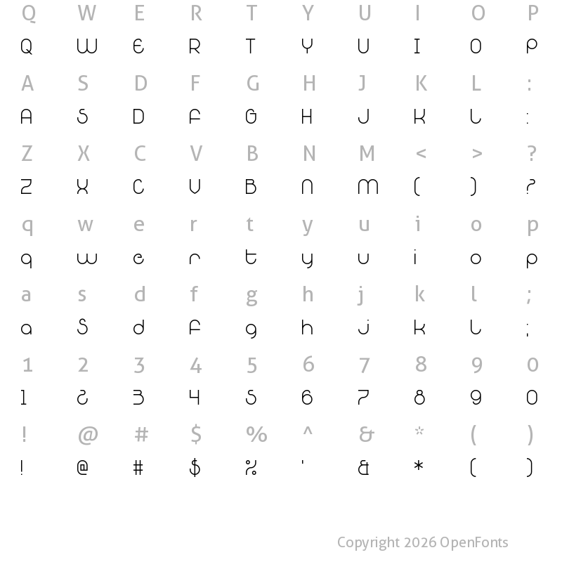 Character Map of Pooch Doo Regular