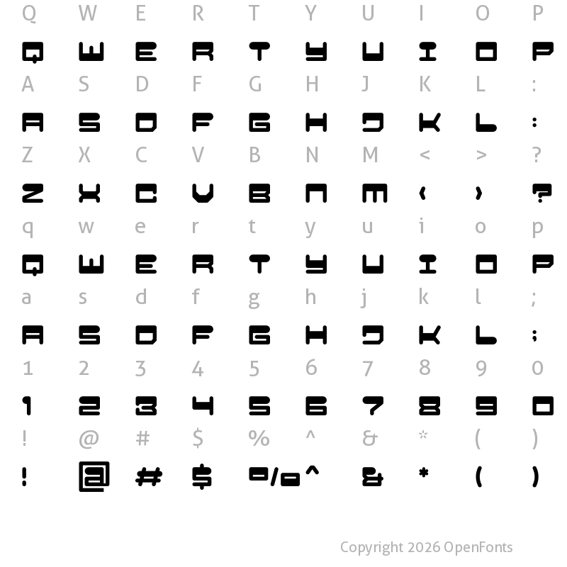 Character Map of Popboy Regular