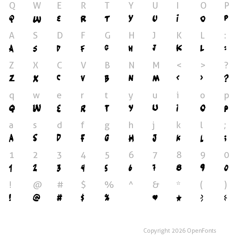 Character Map of Popcorn NOT included Regular