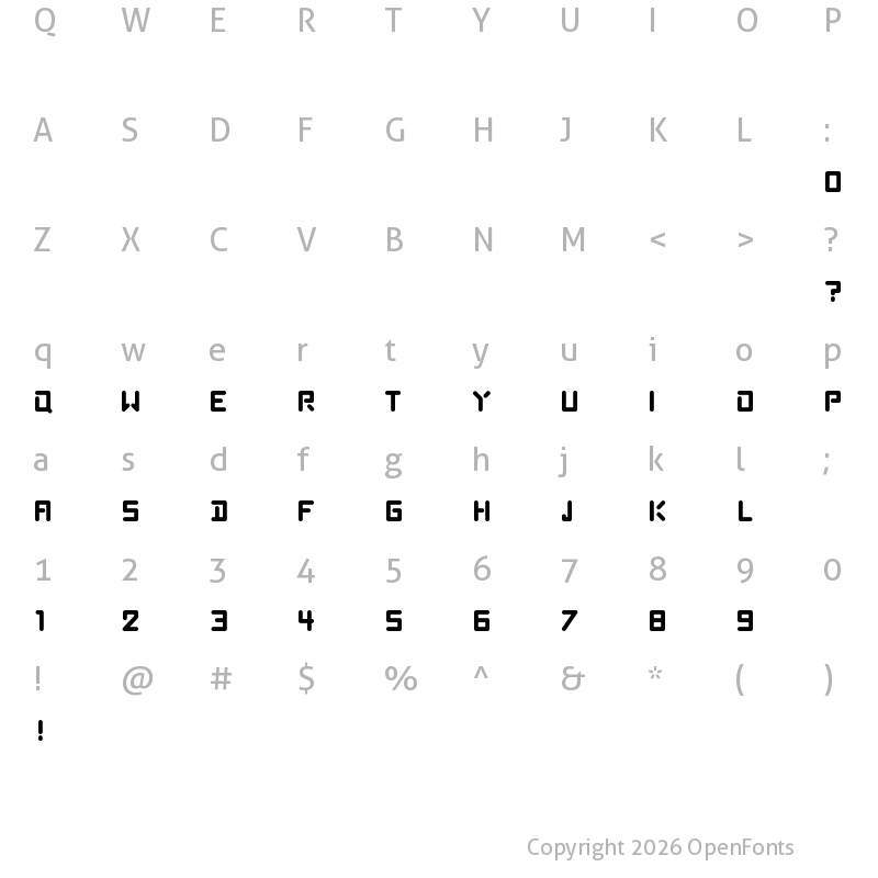 Character Map of Poprock Medium