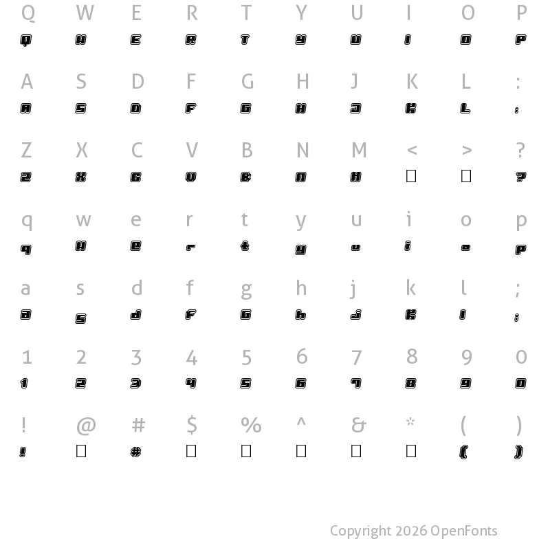Character Map of Pormask Ytterhud Regular