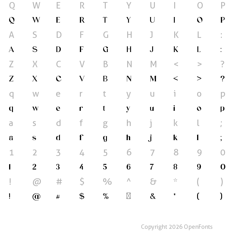 Character Map of Porsha Richela Regular