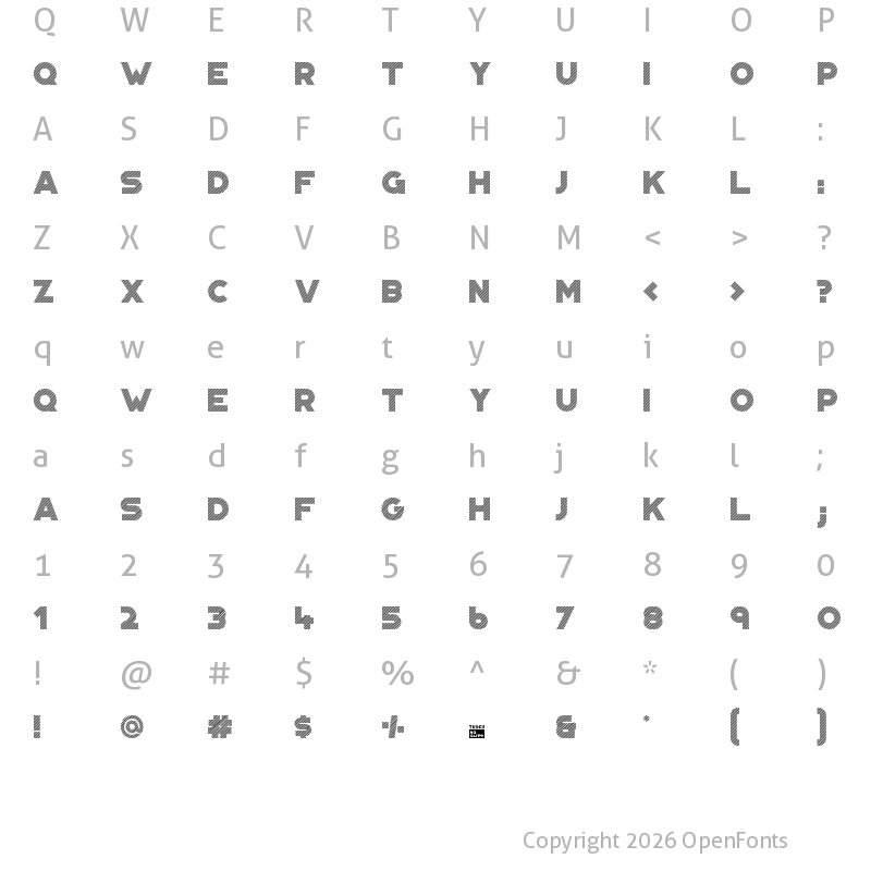 Character Map of Portico Diagonal