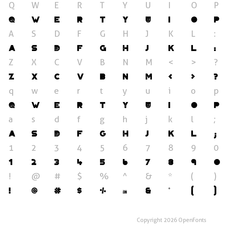 Character Map of Portico Urban Rough