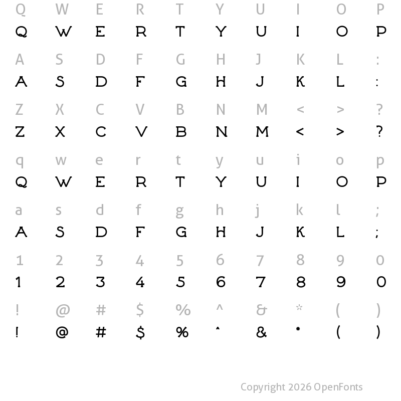 Character Map of Porto Bold